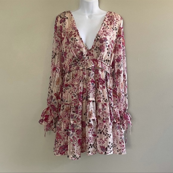 Free People Closer To The Heart Tiered Floral Dress Size XS - Picture 2 of 16